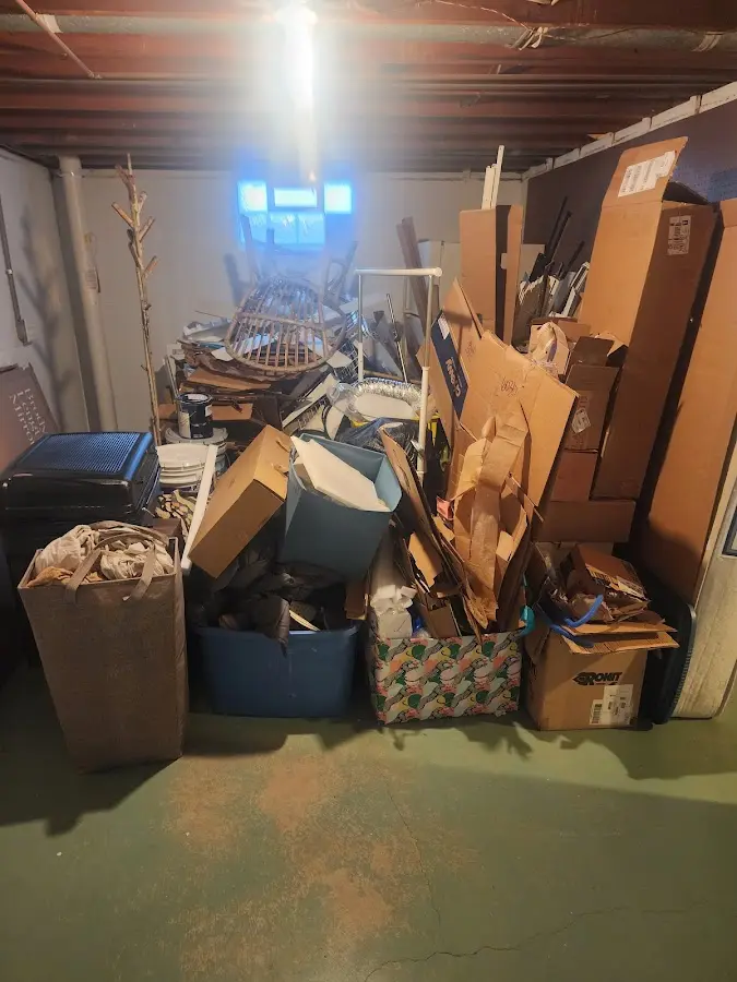 Roll-off dumpster container at job site for Yard Waste Dumpster Rental in Johnston